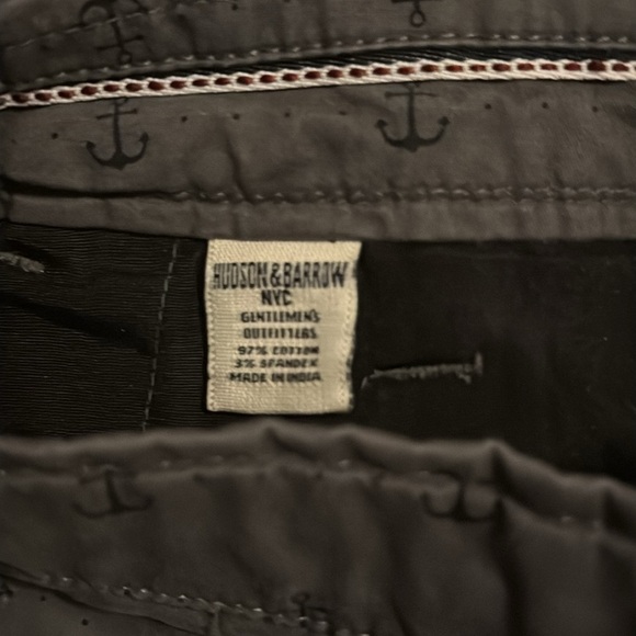 Hudson & Barrow anchor printed shorts 34 - Picture 3 of 6